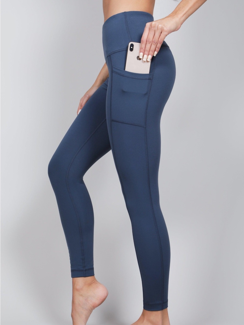 Yogalicious Lux PolarLux Tribeca Full Length Pocket Leggings Blue S